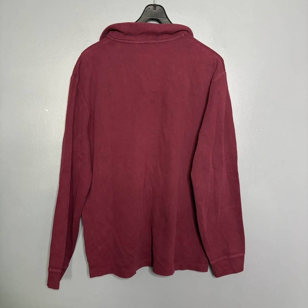 Polo Ralph Lauren Estate Rib Long Sleeve 1/4 Half Zip Sweater Pony Red Mens L - Picture 6 of 8
